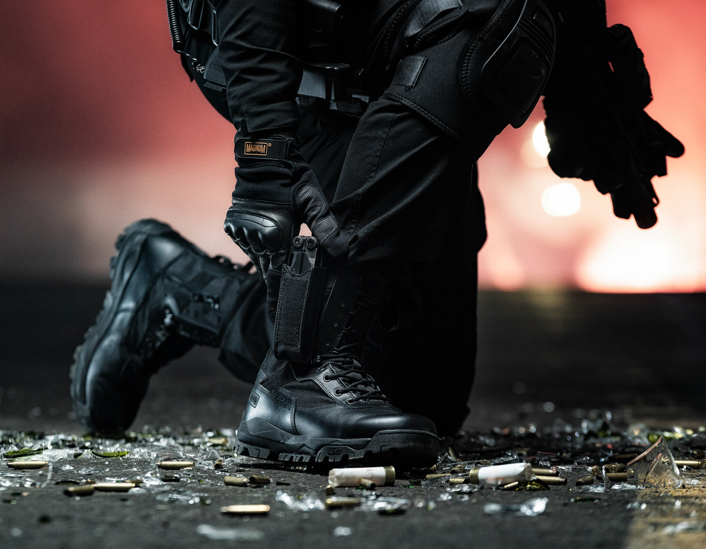 HOT Magnum Stealth Force Magnum Black Boots Mens Work